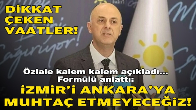 İYİ Parti adayı Özlale, vaatlerini açıkladı: İzmir'i, Ankara'ya muhtaç bırakmayacağız!